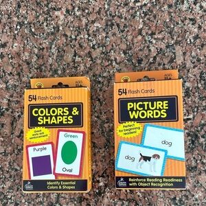 Picture Words Flash Cards and Colors & Shapes  Flash Cards NIB